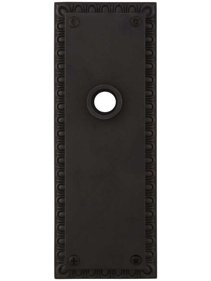 Ovolo Forged-Brass Back Plate in Oil-Rubbed Bronze.